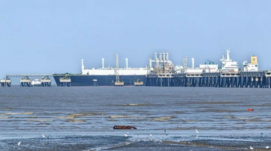 Ahmedabad: A Liquefied Natural Gas (LNG) carrier reaches Dahej Port carrying over 62,000 metric tonnes of LNG, in Ahmedabad, Gujarat, Friday, June 19, 2026. It is the first Indian vessel to cross the Hormuz after the United States and Iran signed a 14-point memorandum of understanding to end long-standing hostilities. (PTI Photo)  (PTI06_19_2026_000064B)