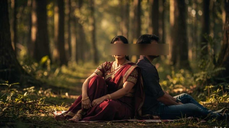 woman-man-forest