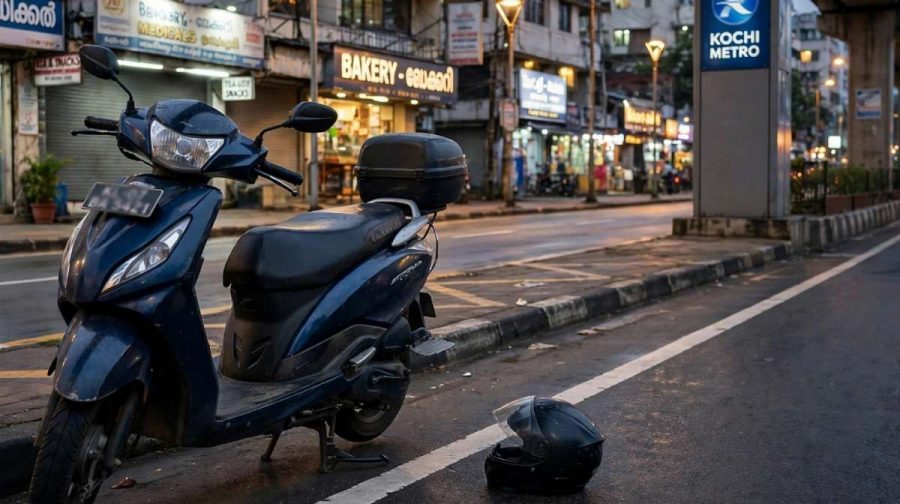 kaloor-kadavanthra-road-scooter-rider-attacked