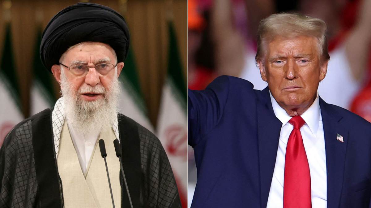 (FILES) (COMBO) This combination of pictures created on November 07, 2024 shows Iran's supreme leader Ayatollah Ali Khamenei (L) speaks after casting his ballot during the runoff presidential election in Tehran on July 5, 2024, and former US President and Republican presidential candidate Donald Trump (R) waves at supporters at the end of a campaign rally at PPG Paints Arena in Pittsburgh, Pennsylvania on November 4, 2024. President Donald Trump said June 21, 2025 the US military has carried out a "very successful attack" on three Iranian nuclear sites, including the crucial underground uranium enrichment facility at Fordo. Trump said a "full payload of BOMBS" was dropped on Fordo, in a surprise announcement that came just two days after he had apparently opened a two-week window for diplomacy. (Photo by ATTA KENARE and CHARLY TRIBALLEAU / AFP)