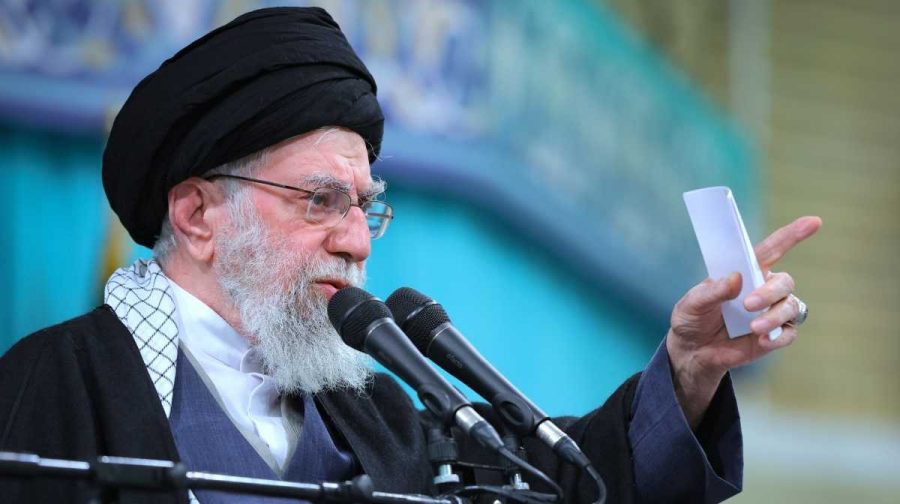In this photo released by an official website of the office of the Iranian supreme leader, Supreme Leader Ayatollah Ali Khamenei speaks in a meeting, in Tehran, Iran, Saturday, Jan. 17, 2026. (Office of the Iranian Supreme Leader via AP)