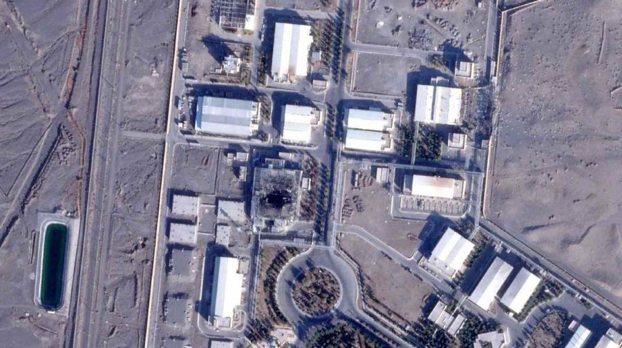 This satellite image from Planet Labs PBC shows the rubble of the Pilot Fuel Enrichment Plant at Iran's Natanz nuclear enrichment site on Dec. 3, 2025. (Planet Labs PBC via AP)