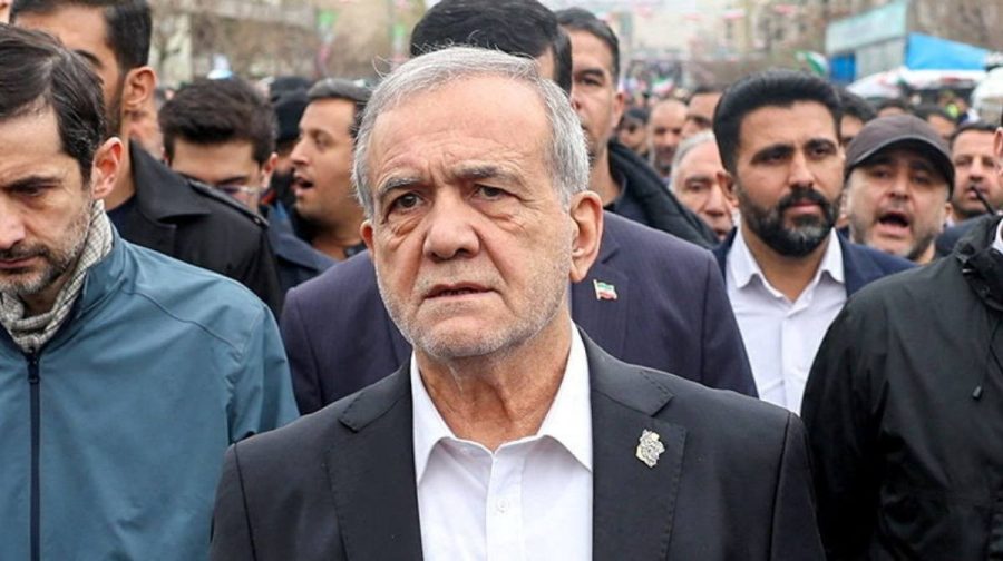 FILE PHOTO: Iranian President Masoud Pezeshkian attends the 47th anniversary of the Islamic Revolution in Tehran, Iran, February 11, 2026. Iran's Presidential website/WANA (West Asia News Agency)/Handout via REUTERS ATTENTION EDITORS - THIS PICTURE WAS PROVIDED BY A THIRD PARTY./File Photo