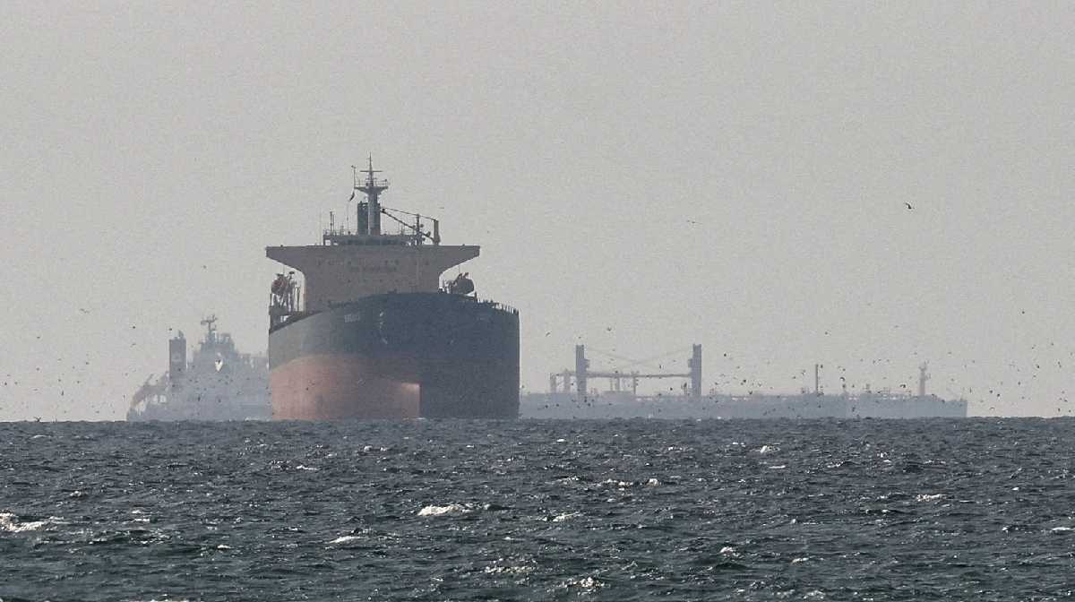 Cargo ships in the Gulf, near the Strait of Hormuz. FILE PHOTO