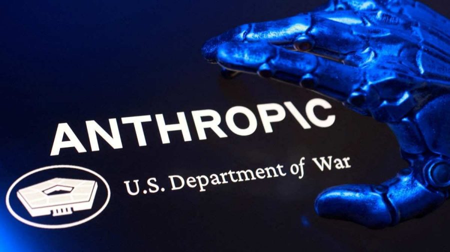 FILE PHOTO: U.S. Department of War and Anthropic logos are seen in this illustration taken March 1, 2026. REUTERS/Dado Ruvic/Illustration/File Photo