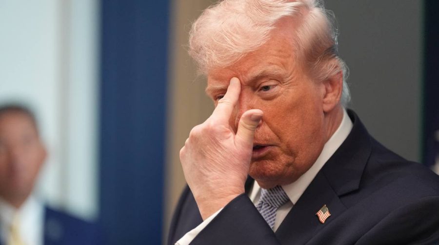 President Donald Trump speaks with reporters in the James Brady Press Briefing Room at the White House, Monday, April 6, 2026, in Washington. AP/PTI(AP04_07_2026_000016A)