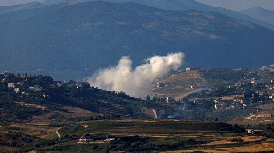 Smoke rises following Israeli bombardment in southern Lebanon as seen from a position across the border in the Upper Galilee in northern Israel on May 31, 2026. Israeli Prime Minister Benjamin Netanyahu vowed to push deeper into Lebanon after his military took over the medieval castle of Beaufort on May 31, calling it a "dramatic shift" in the campaign against Hezbollah. (Photo by Jalaa MAREY / AFP)