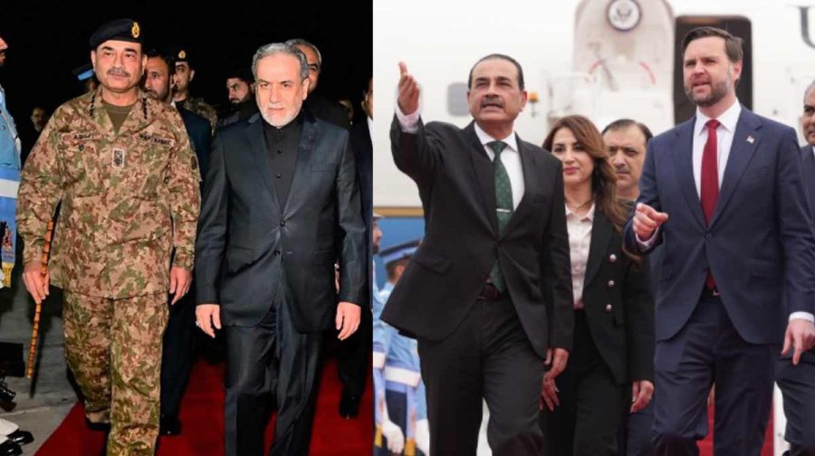 അസിം മുനീര്‍ ഇരുരാജ്യങ്ങളില്‍ നിന്നുമുള്ള പ്രതിനിധികള്‍ക്കൊപ്പം (AP Photo/Jacquelyn Martin)