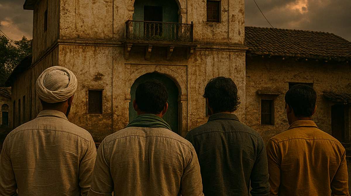 men-infront-of-house