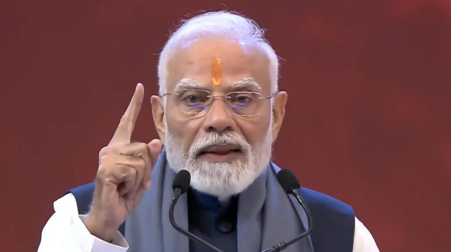 **EDS: THIRD PARTY IMAGE** In this screengrab from a video posted on Oct. 23, 2026, Prime Minister Narendra Modi speaks during the inauguration of 'Chinmaya Amrit Mahotsav Global Sammelan', in New Delhi. (@NarendraModi/YT via PTI Photo) (PTI10_23_2026_000044B)