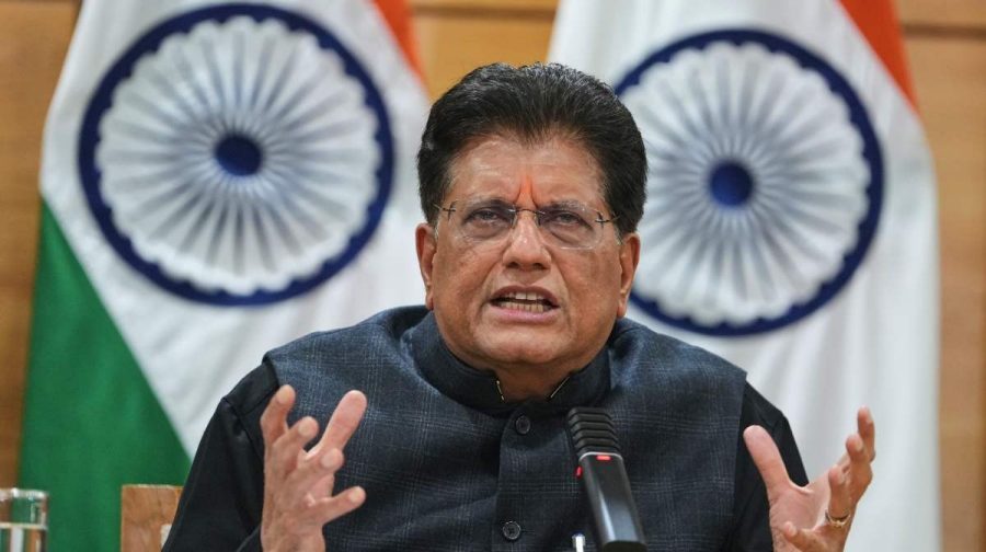 Indian Minister of Commerce and Industry Piyush Goyal makes a press statement on the completion of India-US tariff in New Delhi, India, Tuesday, Feb. 3, 2026. AP/PTI(AP02_03_2026_000295A)
