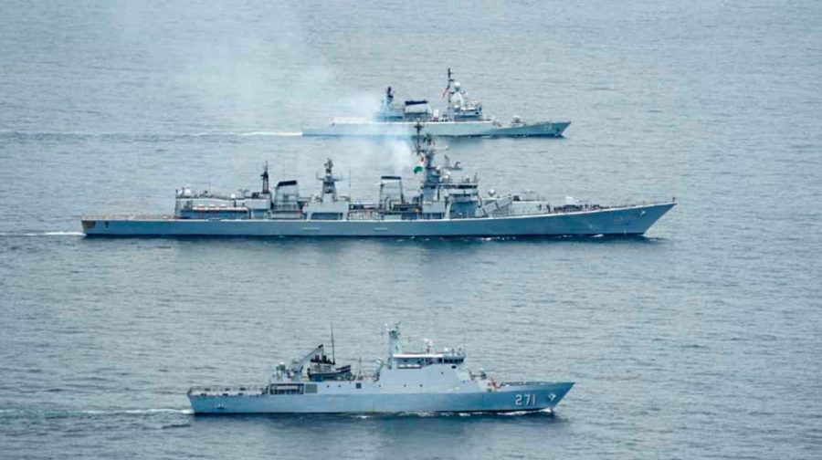 **EDS: THIRD PARTY IMAGE** In this image received on Sept. 14, 2026, As part of the Indian Navy s Operational Deployment, Indian Naval Ship Mysore participated in the 4th edition of Exercise Samudra Laksamana with the Royal Malaysian Navy at Lumut, Malaysia. (Defence PRO via PTI Photo) (PTI09_14_2026_000076B)