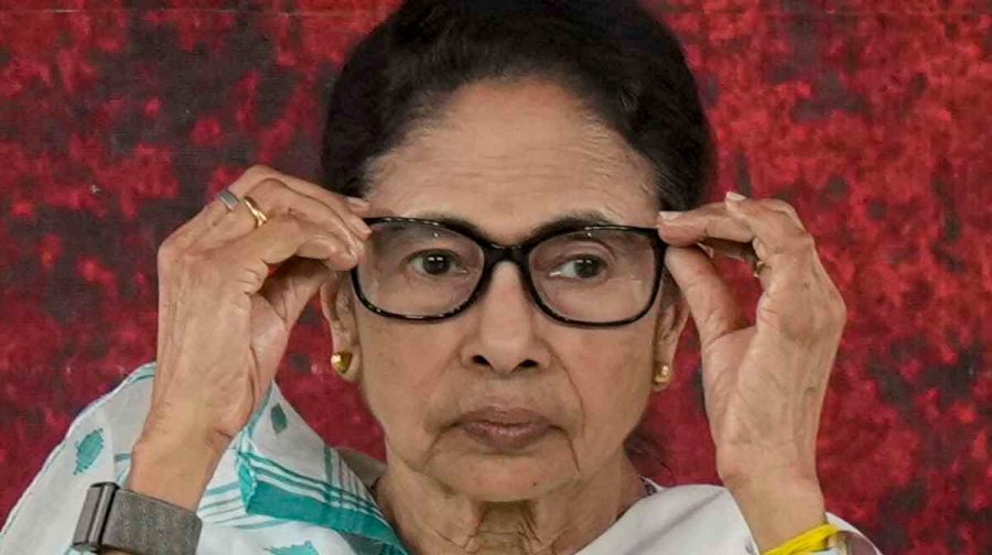 Kolkata: West Bengal Chief Minister Mamata Banerjee stages a sit-in protest against the alleged arbitrary deletions from the post-SIR electoral rolls in the state, in Kolkata, Friday, March 6, 2026. (PTI Photo/Manvender Vashist Lav)(PTI03_06_2026_000397B)