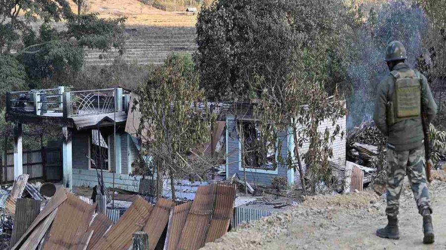 മണിപ്പുരില്‍ കഴിഞ്ഞമാസം സംഘര്‍ഷമുണ്ടായ ഉക്രുലില്‍ നിന്നുള്ള ദൃശ്യം (ഫോട്ടോ: ജോസ് കുട്ടി പനയ്ക്കല്‍, മലയാള മനോരമ)