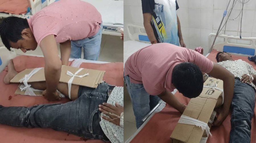 bihar-hospital-leg-fracture-patient