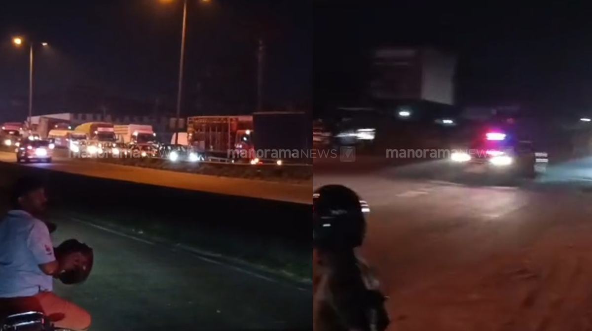 national-highway-blocked-muringoor-thrissur-traffic-chief-minister-new