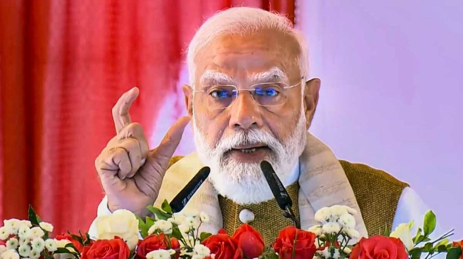 **EDS: THIRD PARTY IMAGE** In this screengrab from a video posted on Jan. 23, 2026, Prime Minister Narendra Modi addresses the gathering during the launch of various developmental projects and flagging off of new train services, in Thiruvananthapuram. (@NarendraModi/YT via PTI Photo) (PTI01_23_2026_000046B)