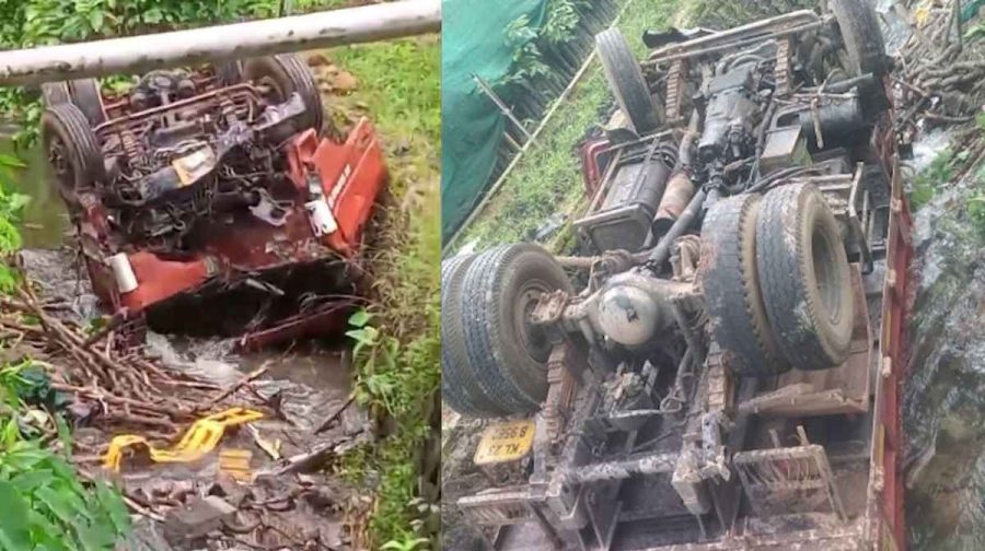 tipper-lorry-brake-failure-pathanamthitta