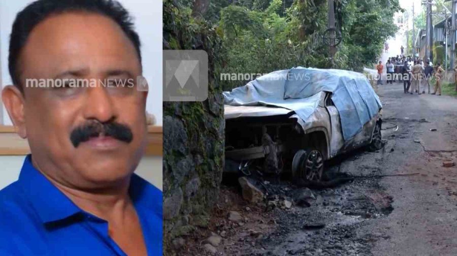 kozhikode-chevayur-car-fire-death-sudhakaran-mysterious-petrol-canister-found