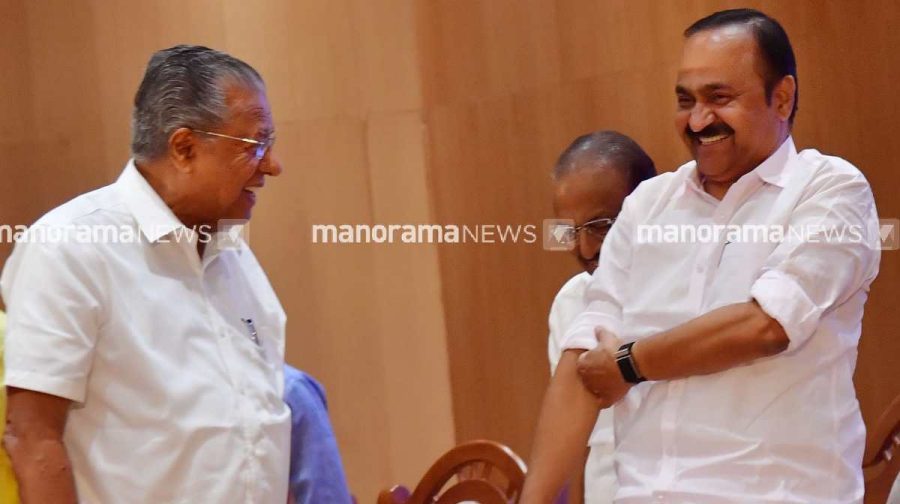 Chief minister pinarayi vijayan and opposition leader VD Satheesan. Thiruvananthapuram  2025 :Photo by : J Suresh 