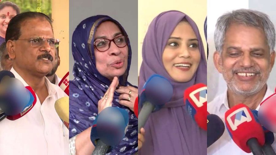 അബ്ദുറഹിമാൻ രണ്ടത്താണി, നൂർബിന റഷീദ്, ഫാത്തിമ തെഹലിയ, എ.വിജയരാഘവന്‍