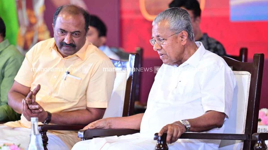 New Delhi 2023 August 04 : Chief Minister of Kerala Pinarayi Vijayan and Kerala state Finance Minister K N Balagopal  @ Rahul R Pattom