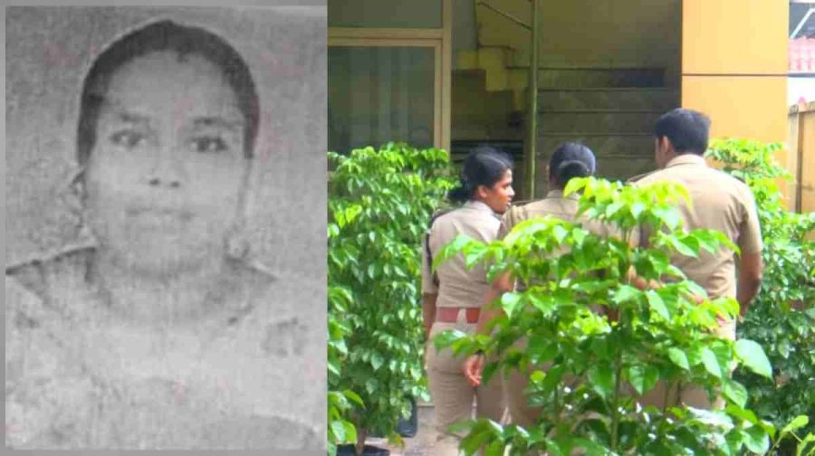 1. മരിച്ച ജ്യോതി. 2. മൃതദേഹം കണ്ടെത്തിയ ലോഡ്ജില്‍ പൊലീസ് പരിശോധന നടത്തുന്നു.