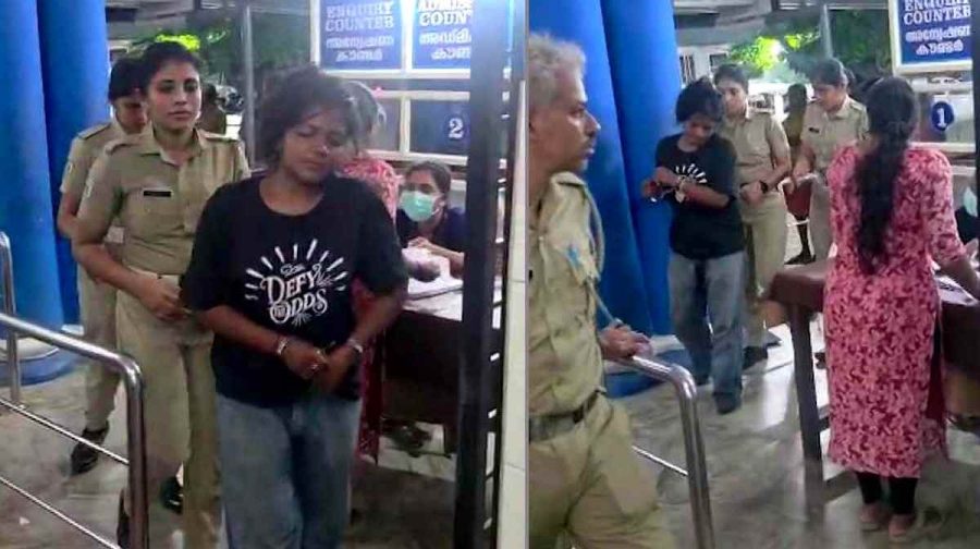 thrissur-woman-blocked-vehicles-under-influence-bites-sub-inspector