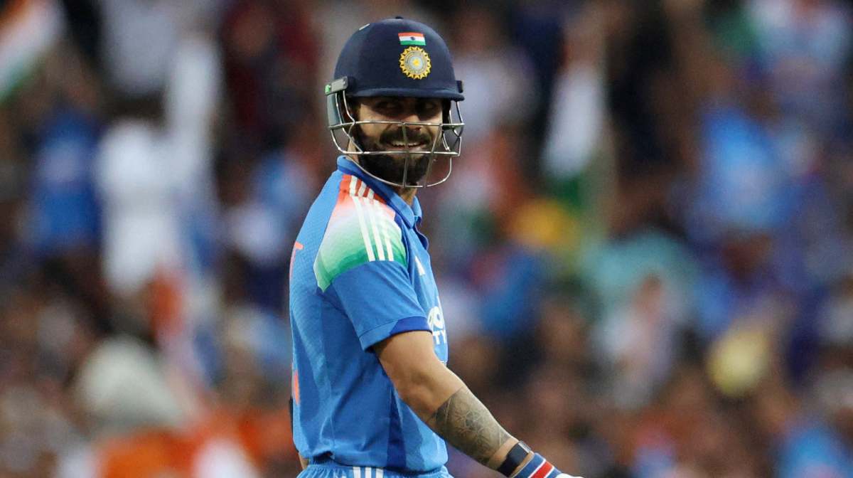 Cricket - One Day International - Australia v India - Sydney Cricket Ground, Sydney, Australia  - October 25, 2025
India's Virat Kohli reacts during his innings REUTERS/Hollie Adams