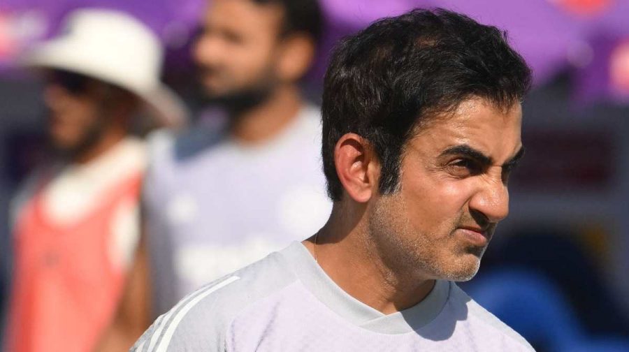 India's head coach Gautam Gambhir looks on in the end of the fifth day of the second Test cricket match between India and South Africa at the Barsapara Cricket Stadium in Guwahati on November 26, 2025. (Photo by Biju BORO / AFP) / -- IMAGE RESTRICTED TO EDITORIAL USE - STRICTLY NO COMMERCIAL USE --