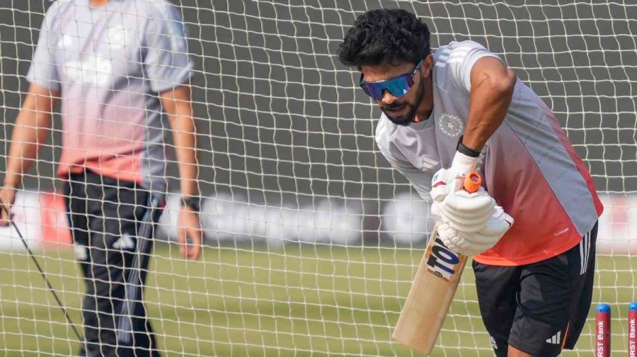 Ranchi: India s Ruturaj Gaikwad during a training session on the eve of the first ODI cricket match of a series between India and South Africa, in Ranchi, Jharkhand, Saturday, Nov. 29, 2025. (PTI Photo/Kamal Kishore) (PTI11_29_2025_000163B)
