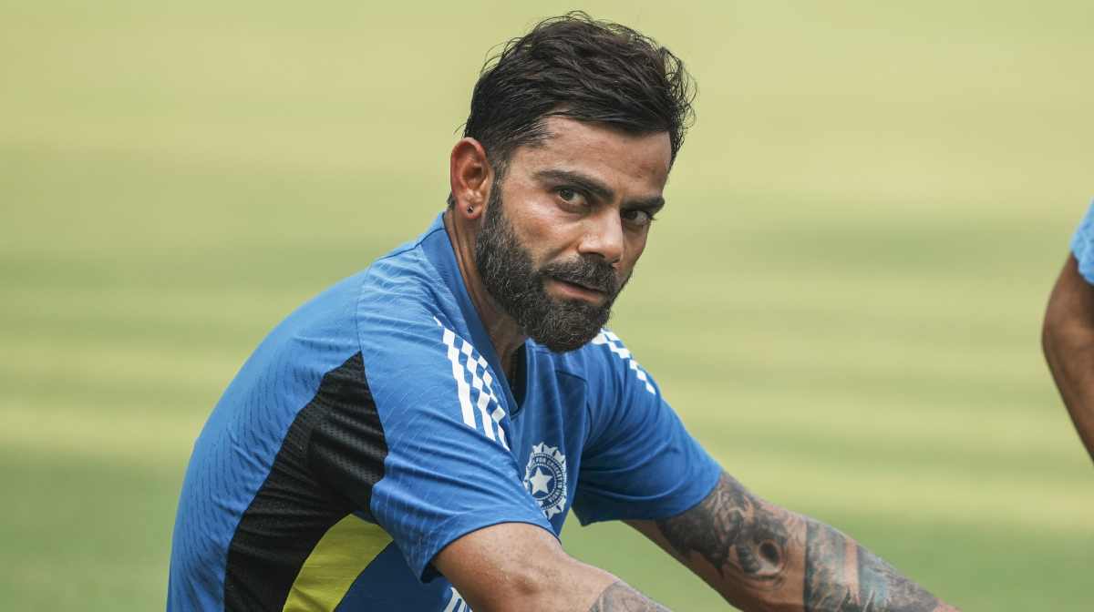 Mumbai: India's Virat Kohli during a practice session ahead of their third Test cricket match against New Zealand at Wankhede Stadium, in Mumbai, Thursday, Oct. 31, 2024. (PTI Photo/Kunal Patil) (PTI10_31_2024_000125A)