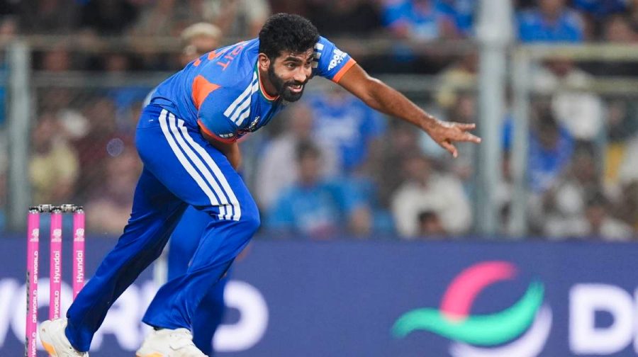 Mumbai: India's Jasprit Bumrah bowls during the ICC Men's T20 World Cup 2026 second semifinal cricket match between India and England, at the Wankhede Stadium, in Mumbai, Maharashtra, Thursday, March 5, 2026. (PTI Photo/Kunal Patil)(PTI03_05_2026_000768A)