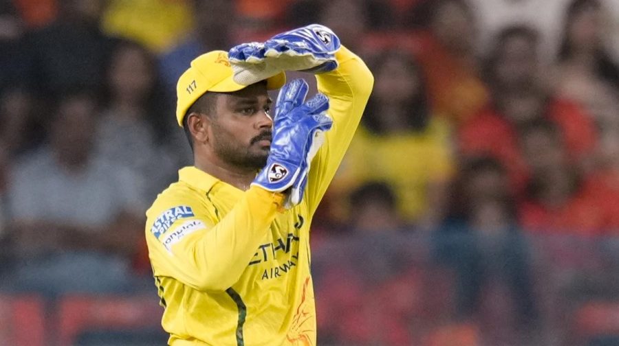 Chennai Super Kings' Sanju Samson during the Indian Premier League (IPL) 2026 T20 cricket match between Sunrisers Hyderabad and Chennai Super Kings, in Hyderabad, Telangana, Saturday, April 18, 2026. (PTI Photo/Ravi Choudhary)(PTI04_18_2026_000687A)
