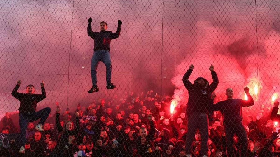 Fans react after a penalty shootout at the end of the World Cup qualifying playoff final soccer match between Bosnia and Italy in Zenica, Bosnia, Tuesday, March 31, 2026. (AP Photo/Armin Durgut)