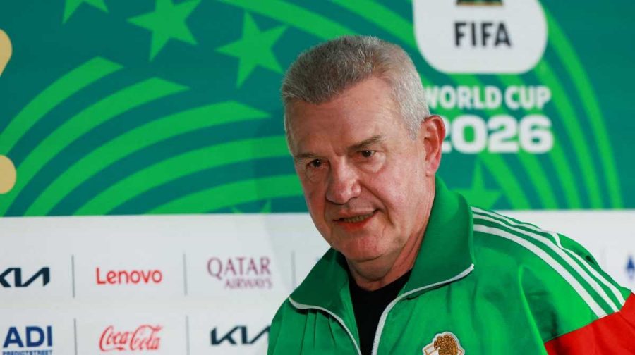 Soccer Football - FIFA World Cup 2026 - Mexico Press Conference - Estadio Azteca, Mexico City, Mexico - June 10, 2026
Mexico coach Javier Aguirre during the press conference REUTERS/Henry Romero