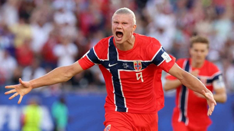 Soccer Football - FIFA World Cup 2026 - Group I - Iraq v Norway - Boston Stadium, Foxborough, Massachusetts, U.S. - June 16, 2026
Norway's Erling Haaland celebrates scoring their first goal IMAGN IMAGES via Reuters/Paul Rutherford     TPX IMAGES OF THE DAY     
