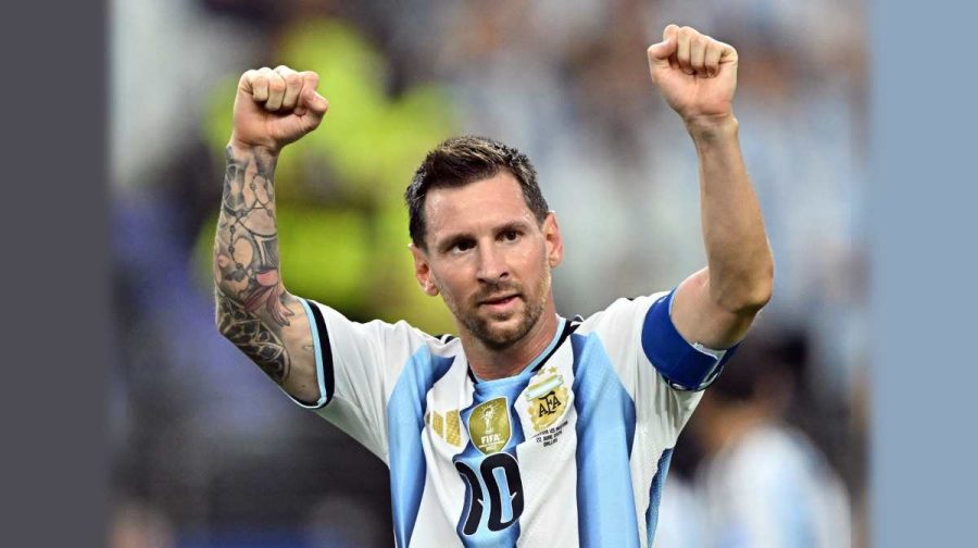 Soccer Football - FIFA World Cup 2026 - Group J - Argentina v Austria - Dallas Stadium, Arlington, Texas, U.S. - June 22, 2026
Argentina's Lionel Messi celebrates after the match IMAGN IMAGES via Reuters/Maria Lysaker
