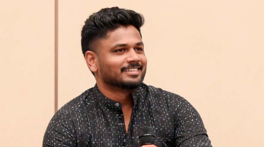 Thiruvananthapuram: Indian cricketer Sanju Samson during a press conference, in Thiruvananthapuram, Monday, March 16, 2026. (PTI Photo)(PTI03_16_2026_000365B)