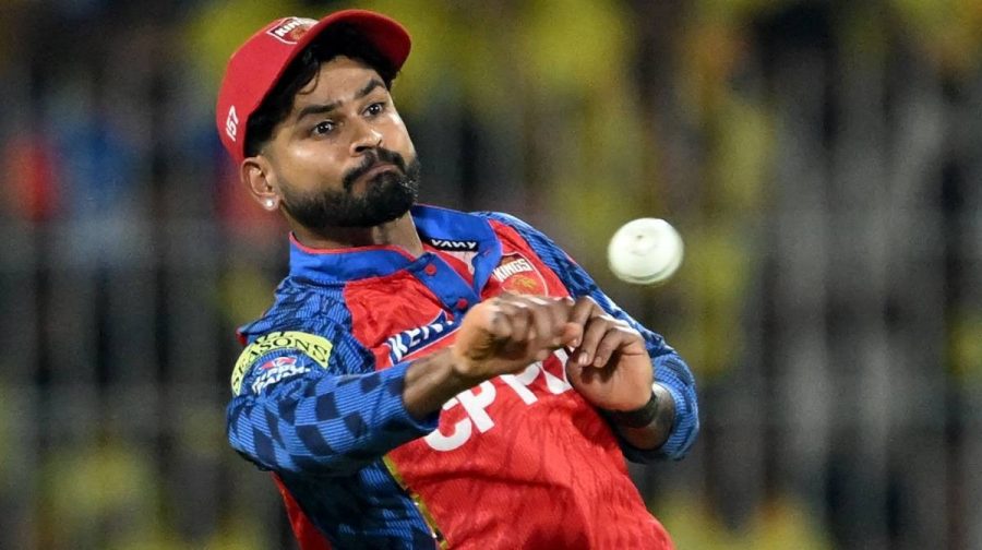Punjab Kings' captain Indian cricket player Shreyas Iyer fields during the 2026 Indian Premier League (IPL) T20 match between Chennai Super Kings and Punjab Kings at the MA Chidambaram Stadium in Chennai on April 3, 2026. (Photo by R.Satish BABU / AFP) / -- IMAGE RESTRICTED TO EDITORIAL USE - STRICTLY NO COMMERCIAL USE --