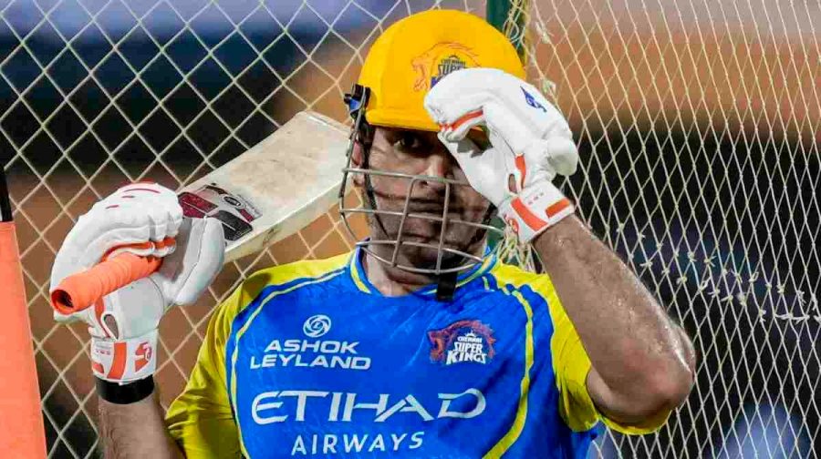 Chennai: Chennai Super Kings' MS Dhoni during a practice session ahead of an Indian Premier League (IPL) 2026 T20 cricket match between Chennai Super Kings and Sunrisers Hyderabad, in Chennai, Tamil Nadu, Sunday, May 17, 2026. (PTI Photo/R Senthilkumar) (PTI05_17_2026_000525A) *** Local Caption *** 
