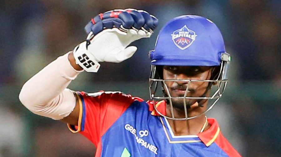 New Delhi, May 14 (ANI): Delhi Capitals' Abhishek Porel reacts to a bouncer during the match against Lucknow Super Giants in the Indian Premier League 2024, at Arun Jaitley Stadium in New Delhi on Tuesday. (ANI Photo)