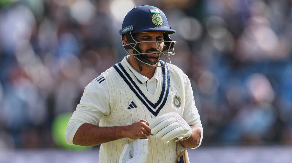 India's Shardul Thakur walks off the field after losing his wicket on day four of the first cricket test match between England and India at Headingley in Leeds, England, Monday, June 23, 2025. (AP Photo/Scott Heppell)