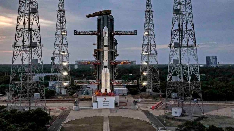 **EDS: THIRD PARTY IMAGE** In this image posted on Sept. 1, 2026, The Geosynchronous Satellite Launch Vehicle (GSLV-F17) stands integrated on the Second Launch Pad at the Satish Dhawan Space Centre (SDSC-SHAR), in Sriharikota, Andhra Pradesh. Scheduled for liftoff on September 4, the 19th GSLV flight will place the Earth Observation Satellite EOS-05 into a Sub-Geosynchronous Transfer Orbit. (@isro/X via PTI Photo)(PTI09_01_2026_000575B)