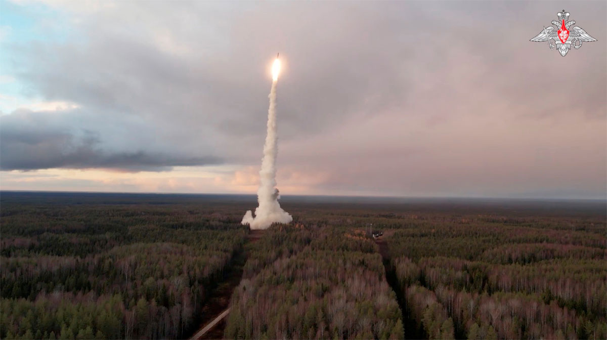 A Yars intercontinental ballistic missile is launched during a test from the Plesetsk cosmodrome in Northern Arkhangelsk region, Russia,  (Image: Reuters)