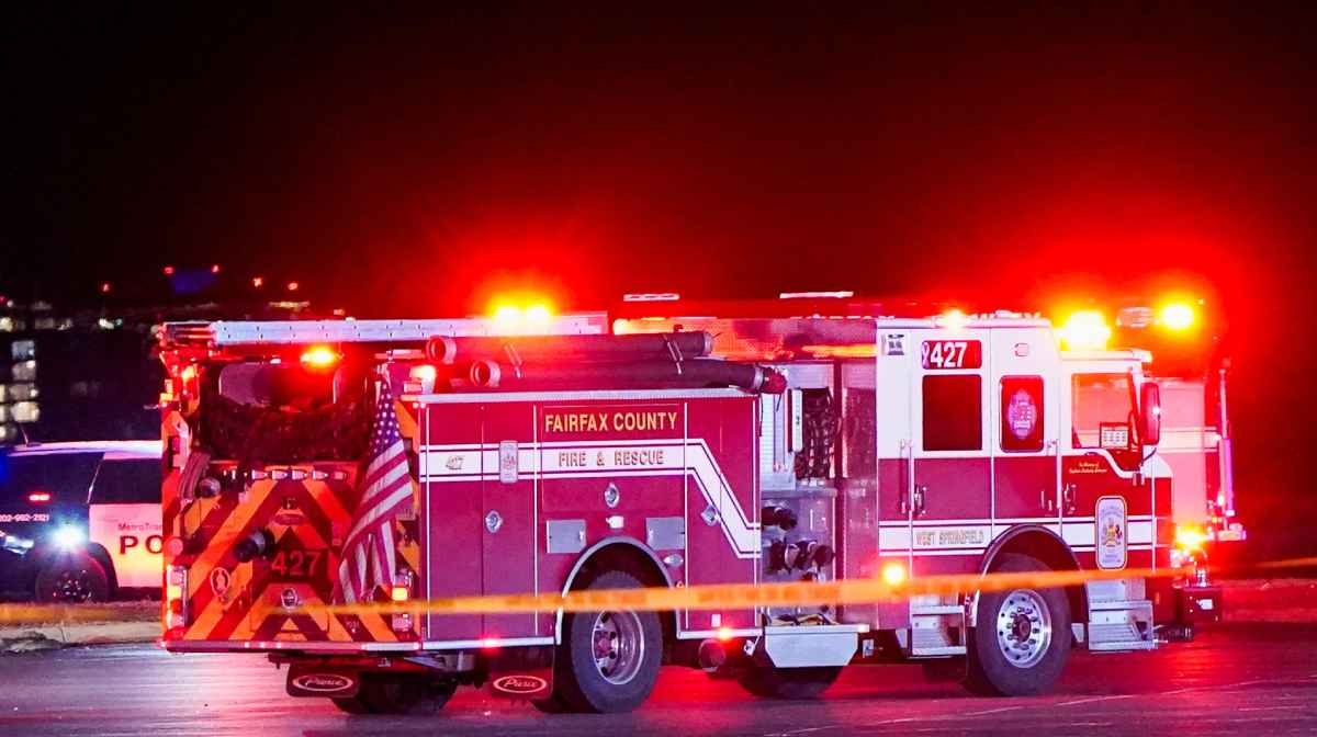 Emergency services operate at Gravelly Point, after American Eagle flight 5342 collided with a helicopter while approaching Reagan Washington National Airport and crashed in the Potomac River, in Arlington, Virginia, U.S. January 29, 2025. REUTERS/Elizabeth Frantz