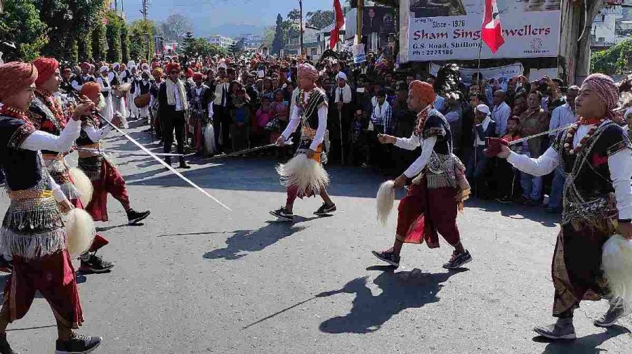 Khasi men perform the warrior dance (File Image)