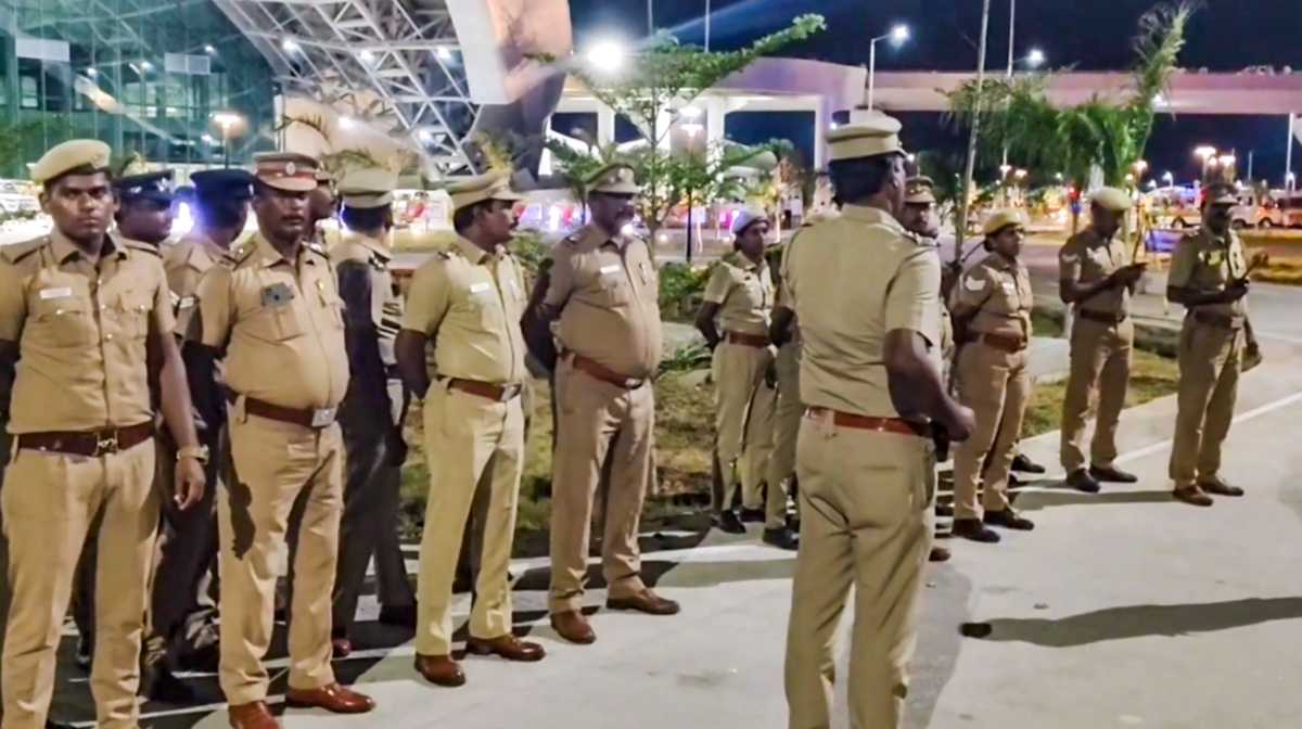 police-outside-airport