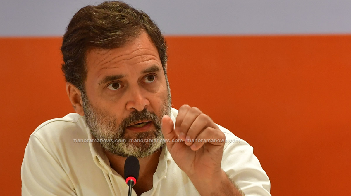 NEW DELHI 2024 APRIL   17   :  Congress leader Rahul Gandhi MP in a press meet   . @ JOSEKUTTY PANACKAL / MANORAMA
