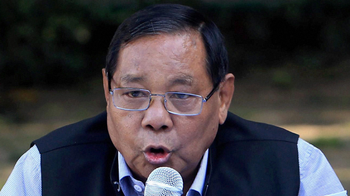 PTI3_19_2014_000105A New Delhi: President of the National People's Party (NPP) P A Sangma at a press conference in New Delhi on Wednesday. PTI Photo by Kamal Singh(PTI3_19_2014_000105A)